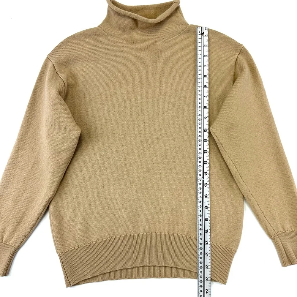 Aritzia Wilfred camel funnel neck turtleneck sweater Small Merino Wool Neutral - Picture 5 of 7